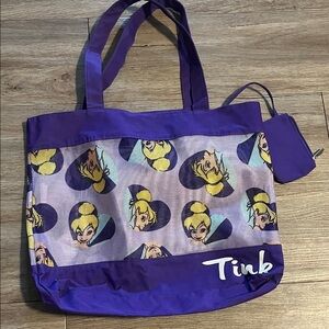 Tink Purple Tinker Bell Beach Tote Bag